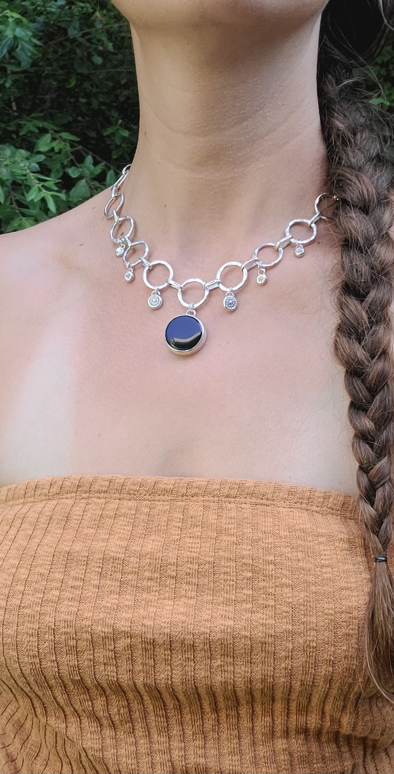 Collier Cyclique Obsidienne
