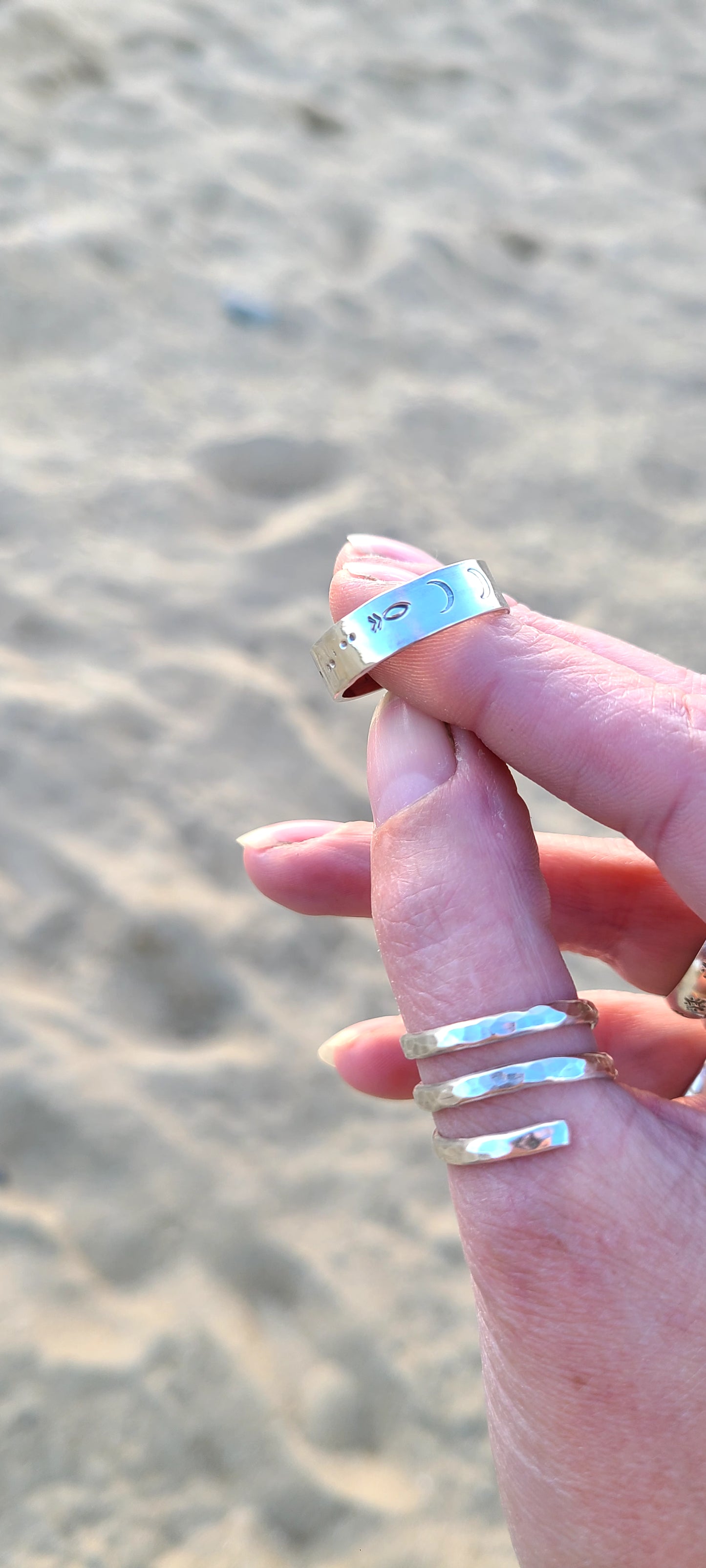 Bague Phases de lune (Plate)