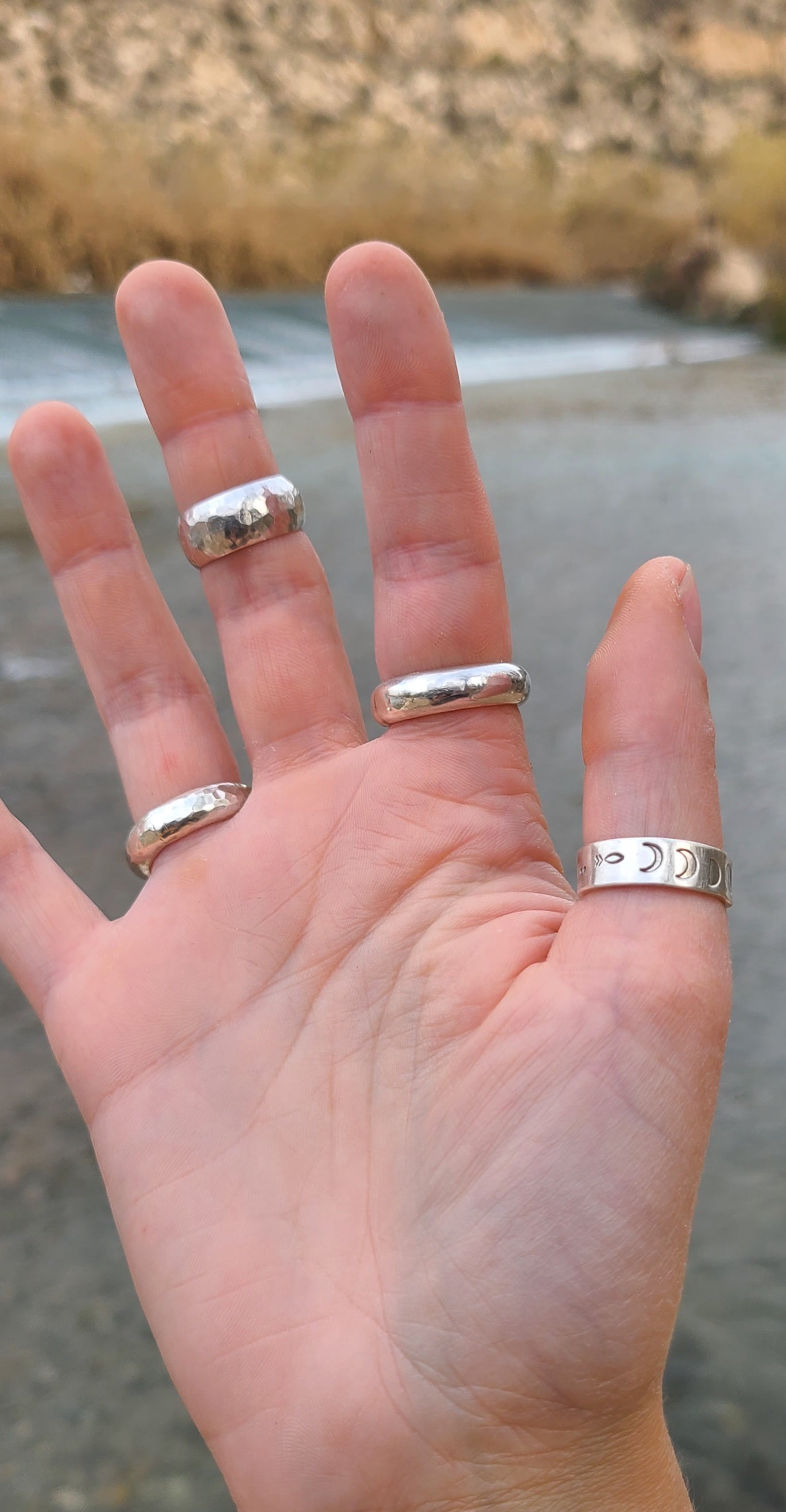 Bague Phases de lune (Plate)