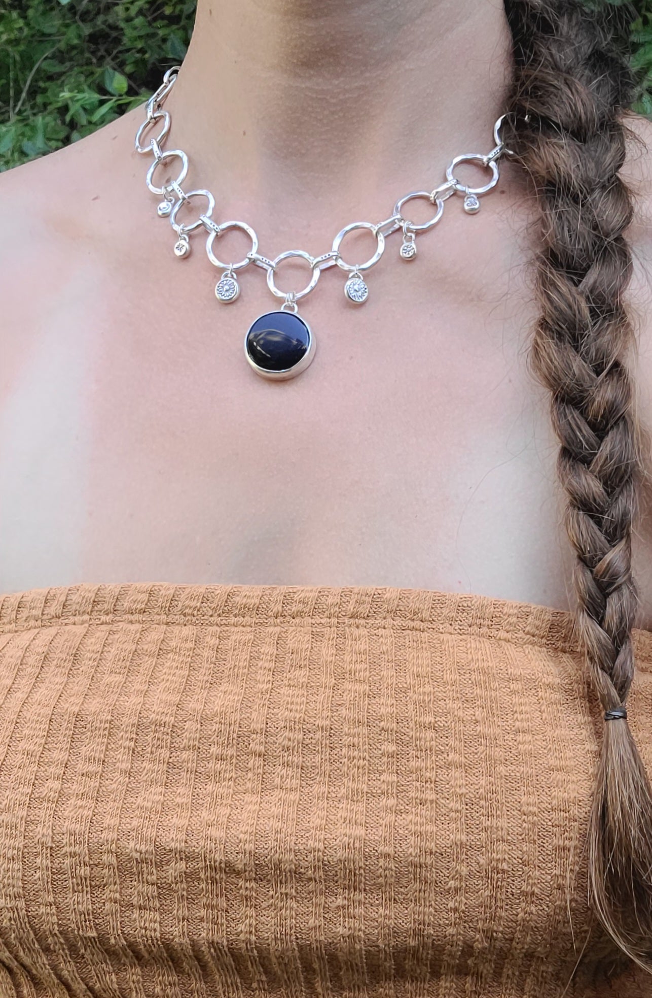 Collier Cyclique Obsidienne