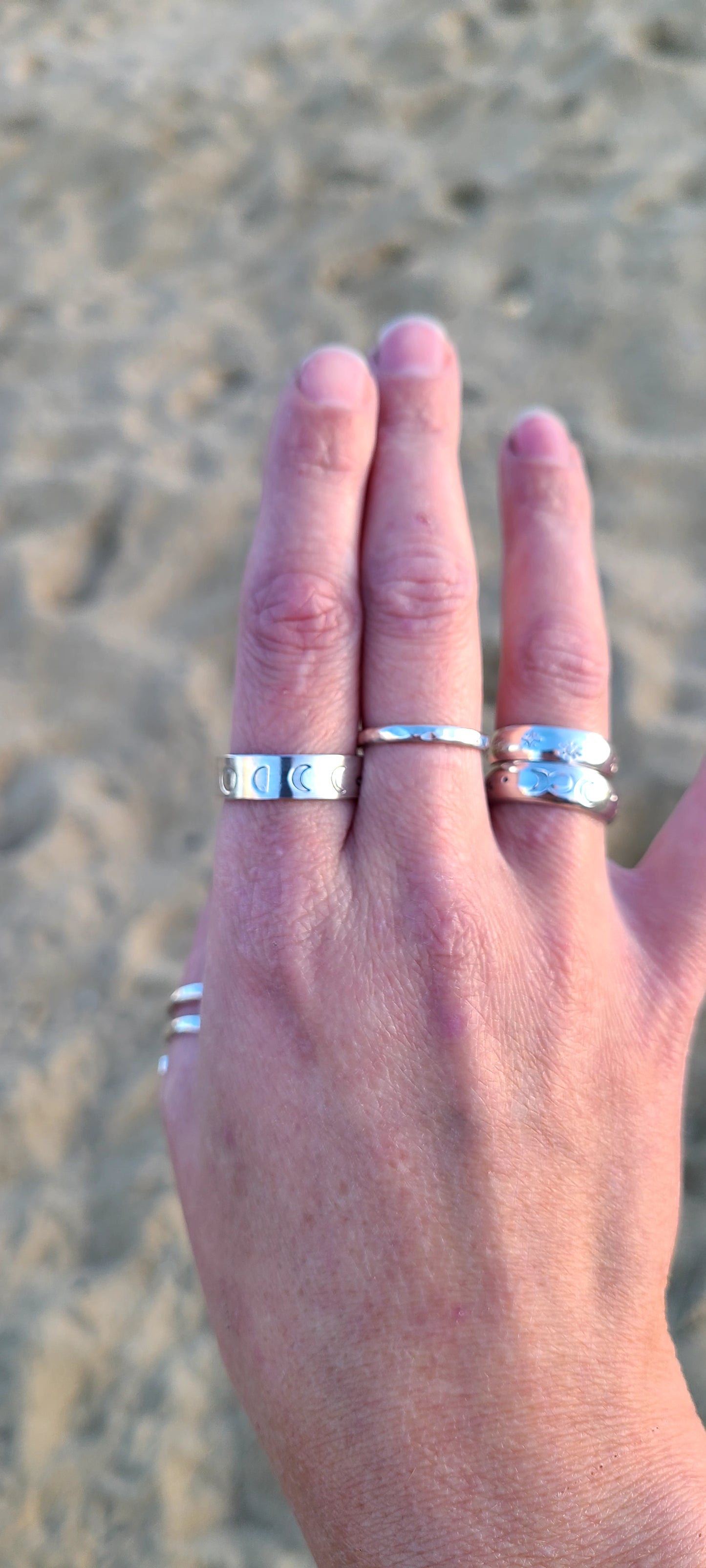 Bague Phases de lune (Plate)