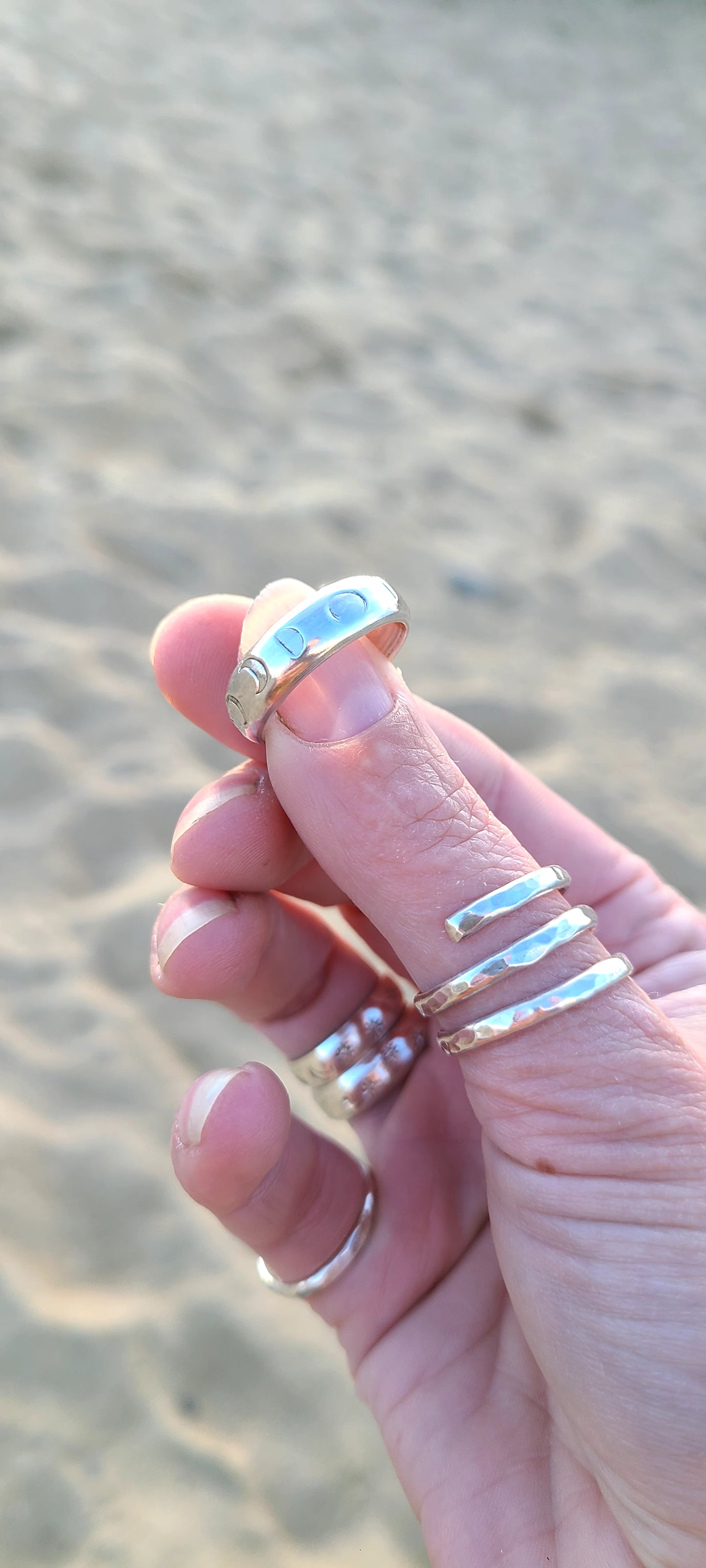 Bague Phases de lune (bombée)