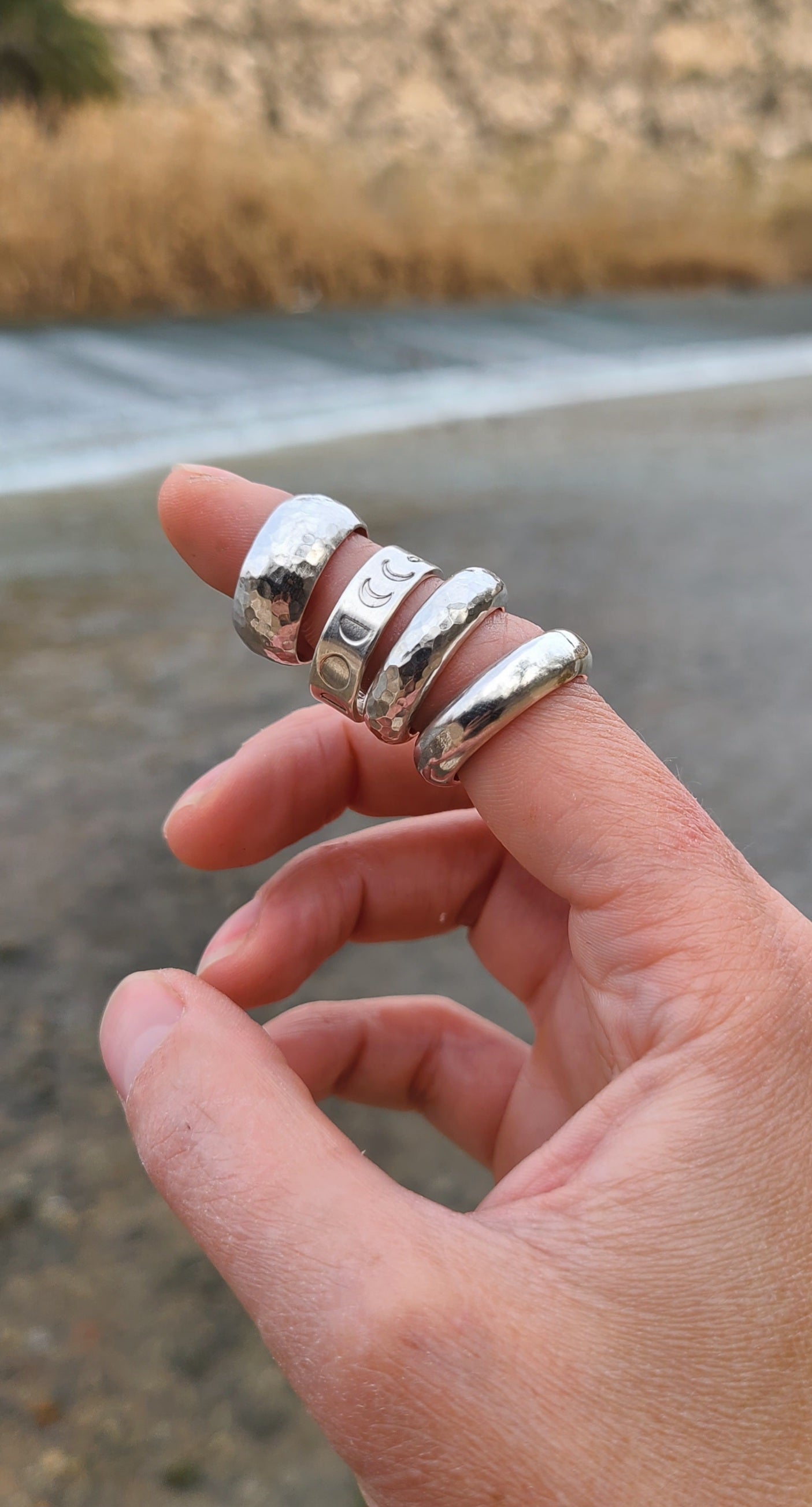 Bague Phases de lune (Plate)