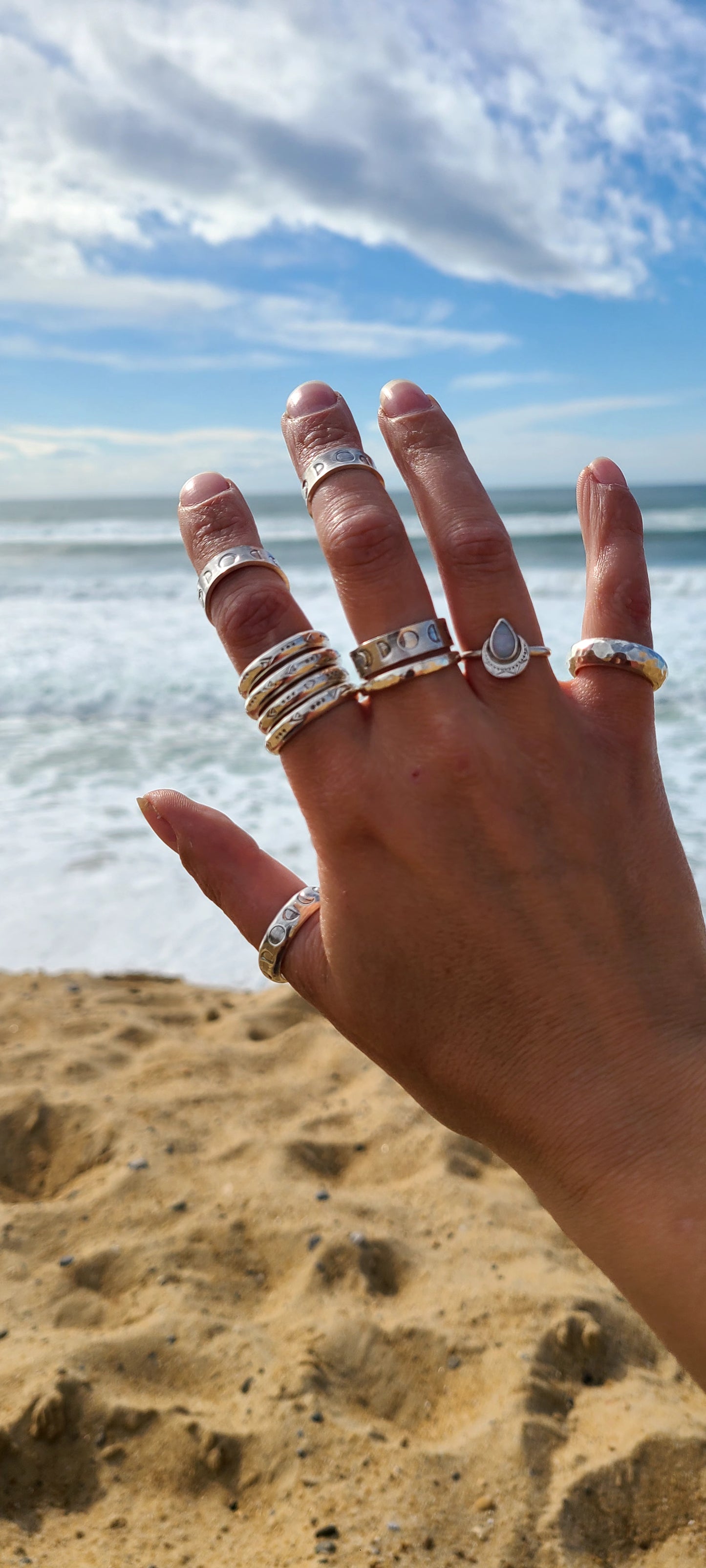 Bague Phases de lune (Plate)