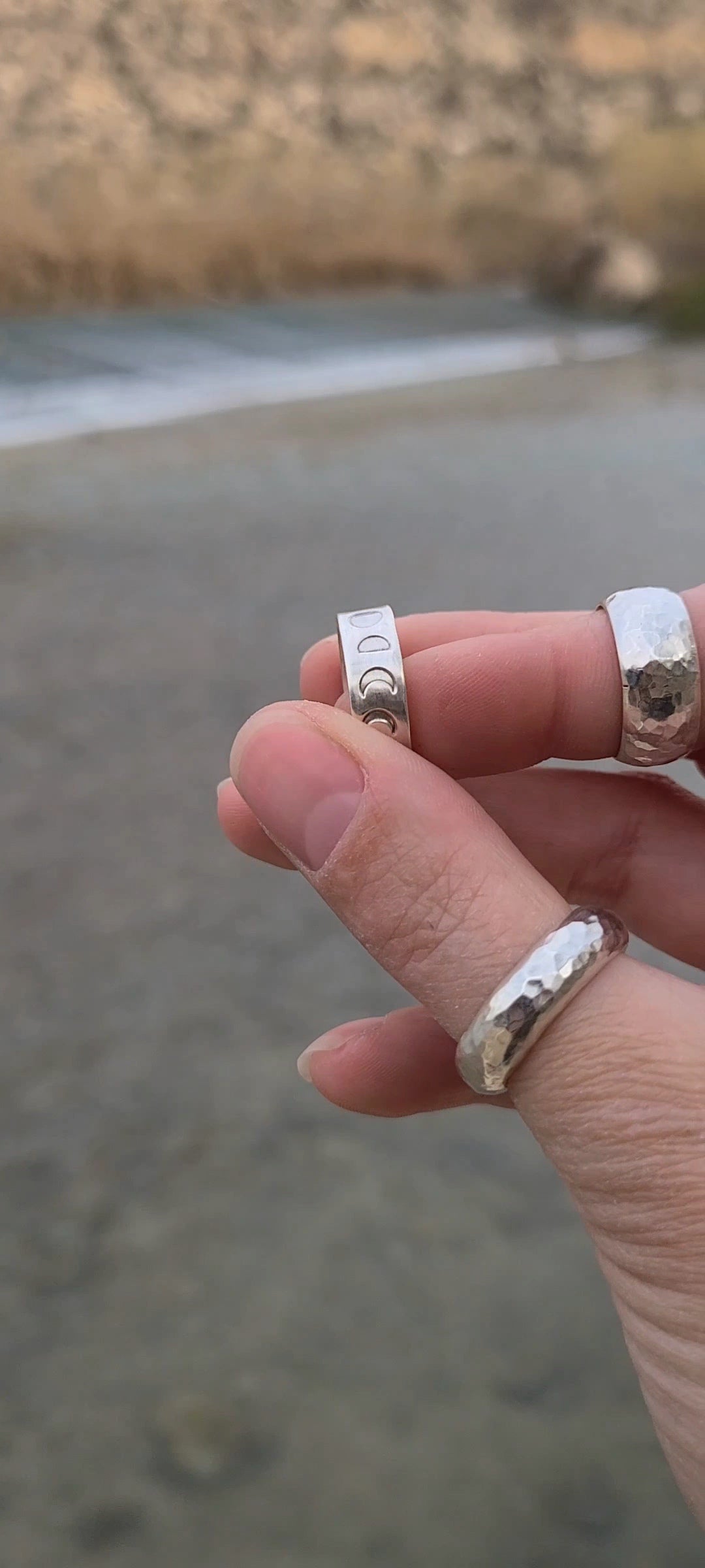 Bague Phases de lune (Plate)