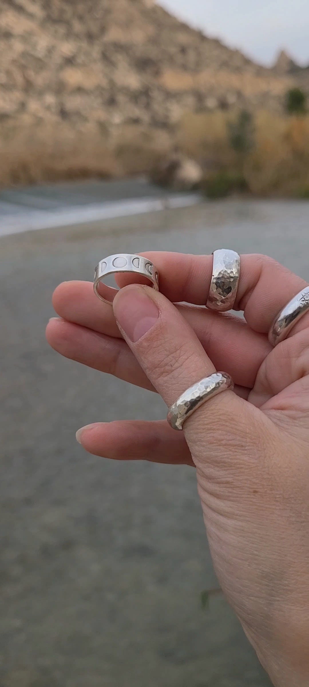 Bague Phases de lune (Plate)
