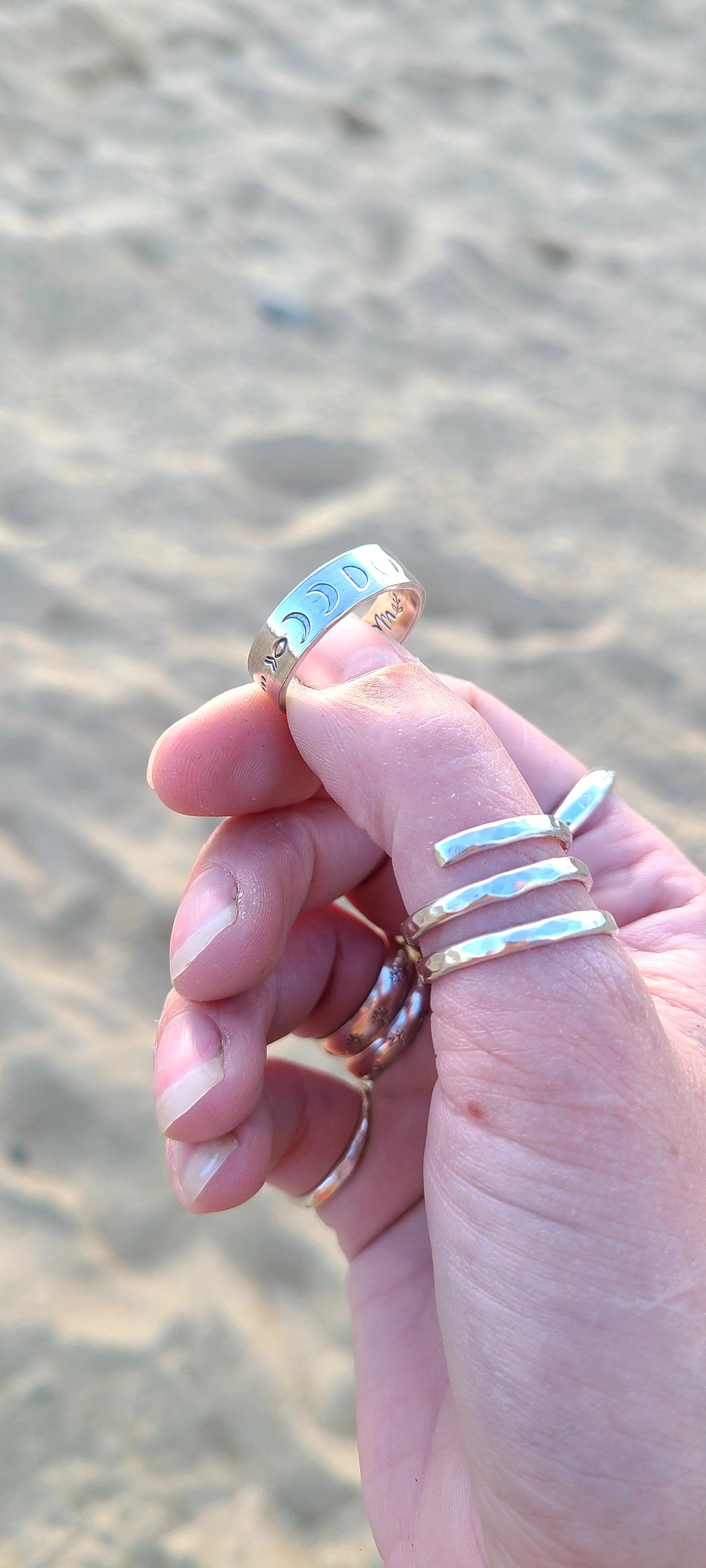 Bague Phases de lune (Plate)