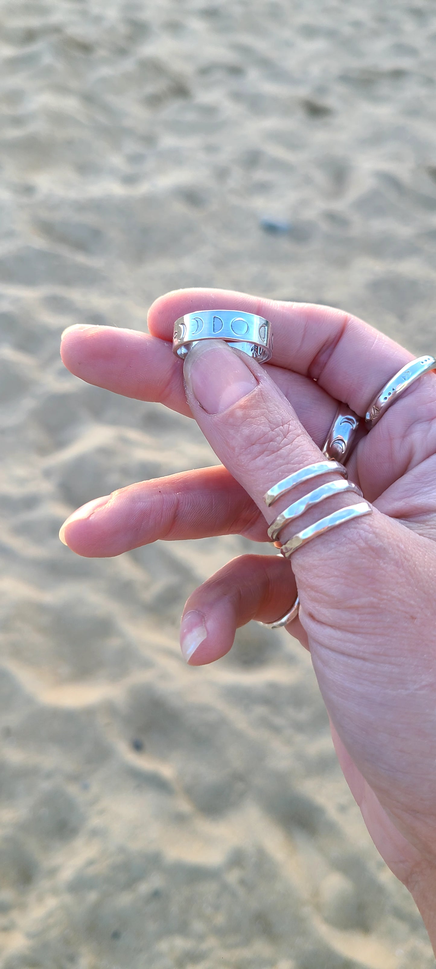 Bague Phases de lune (Plate)