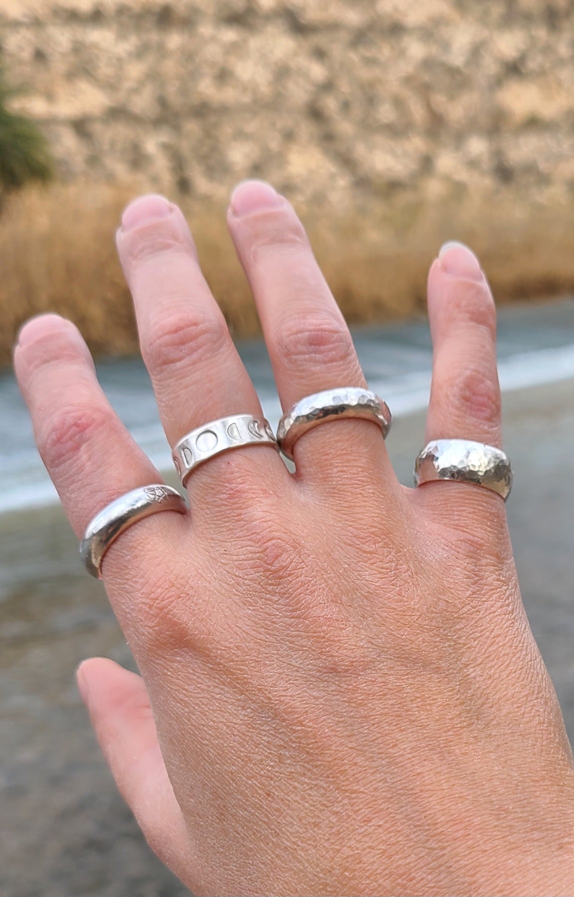 Bague Phases de lune (Plate)