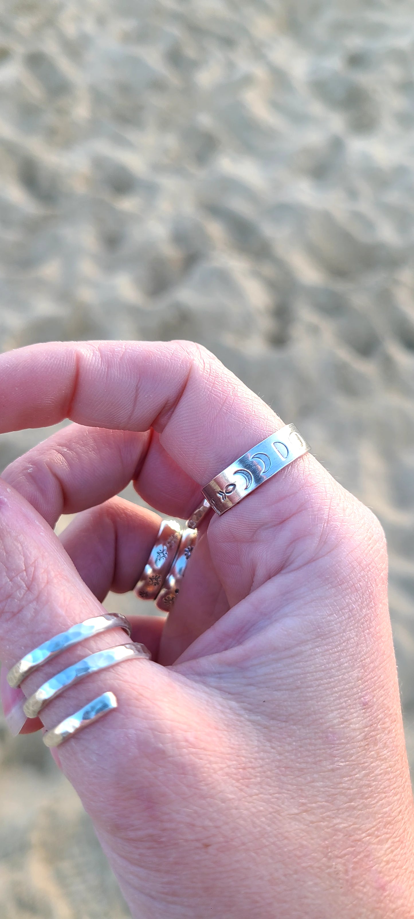 Bague Phases de lune (Plate)
