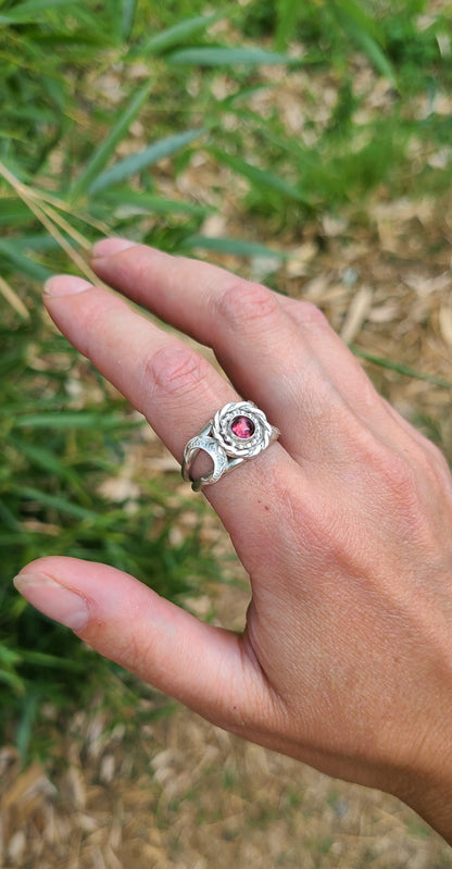 Bague Fuchsia et sa Tourmaline