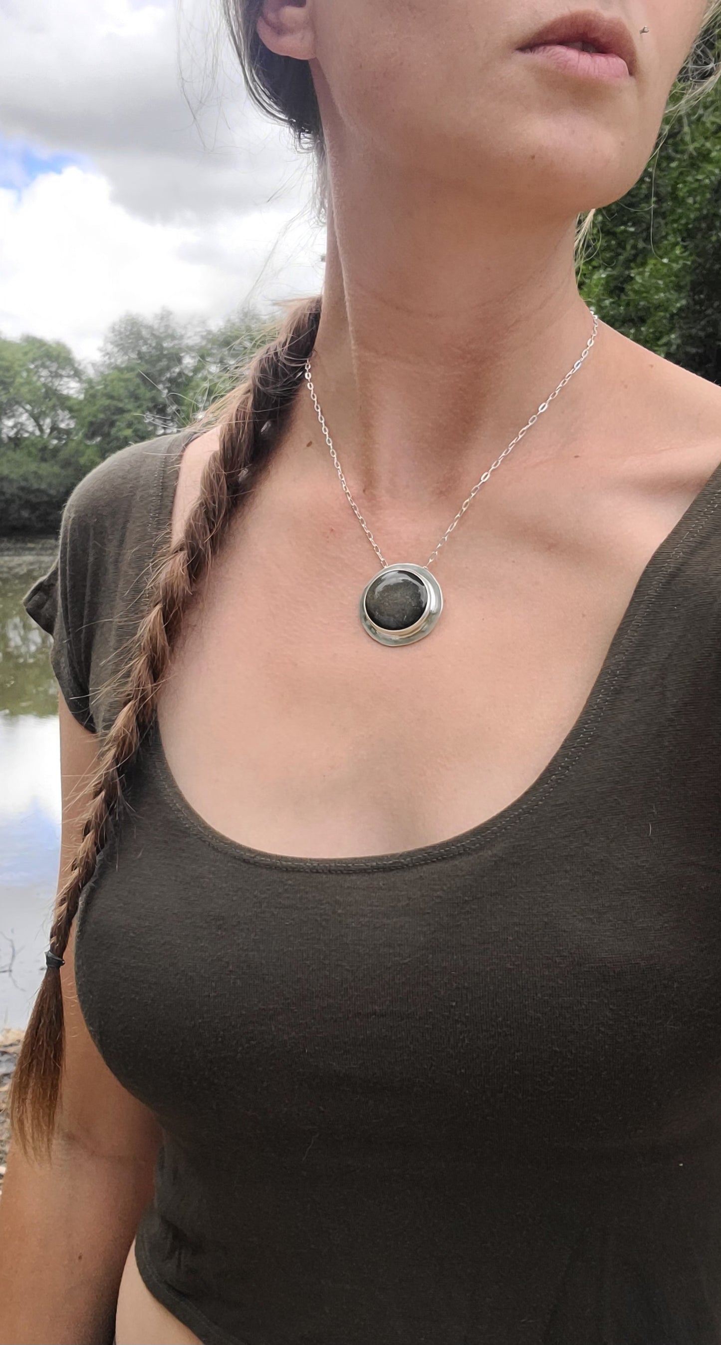 Collier Aurea et son Obsidienne