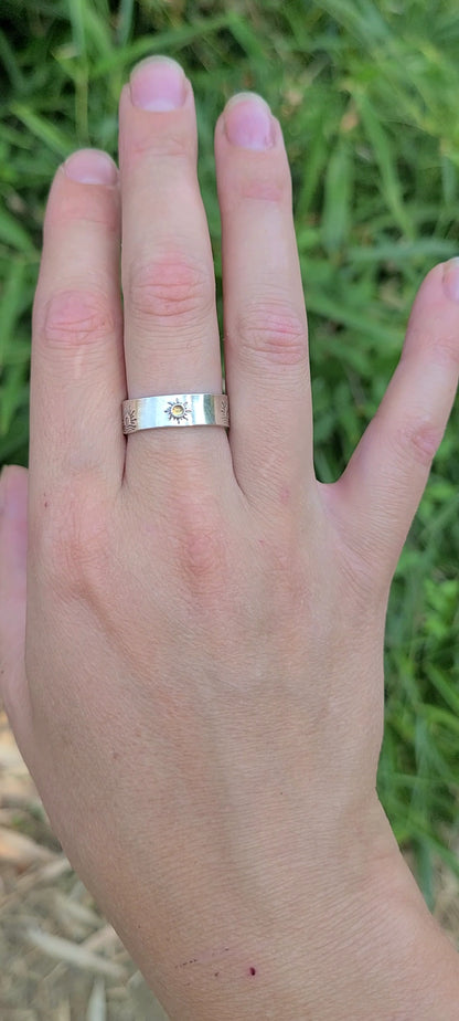 Bague Tournesol et sa Citrine