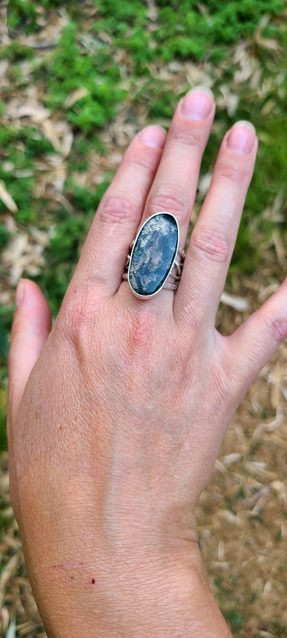 Bague Zinnia et son Agate Mousse