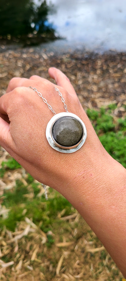 Collier Aurea et son Obsidienne
