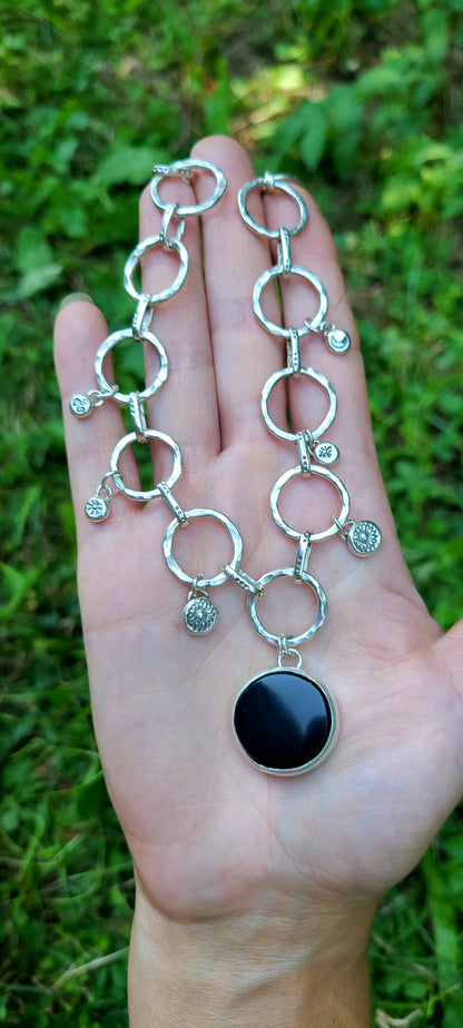 Collier Cyclique Obsidienne