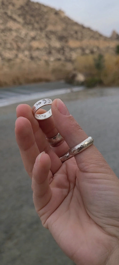 Bague Phases de lune (Plate)