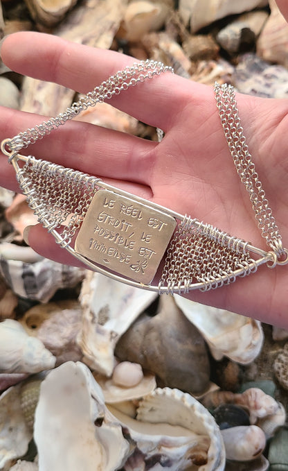 Collier Brume et sa Chrysocolle à Malachite