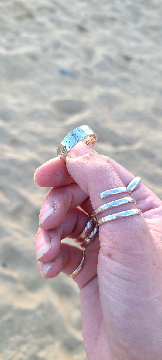 Bague Phases de lune (Plate)