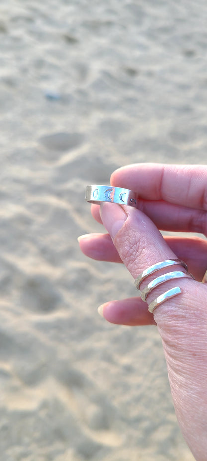 Bague Phases de lune (Plate)