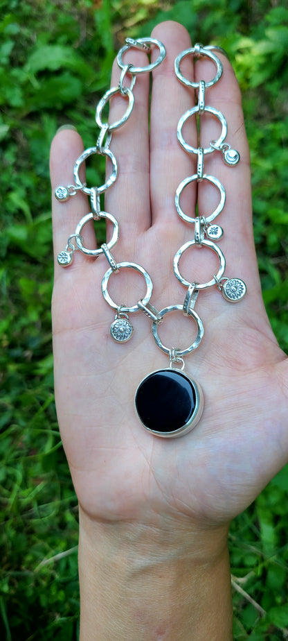 Collier Cyclique Obsidienne