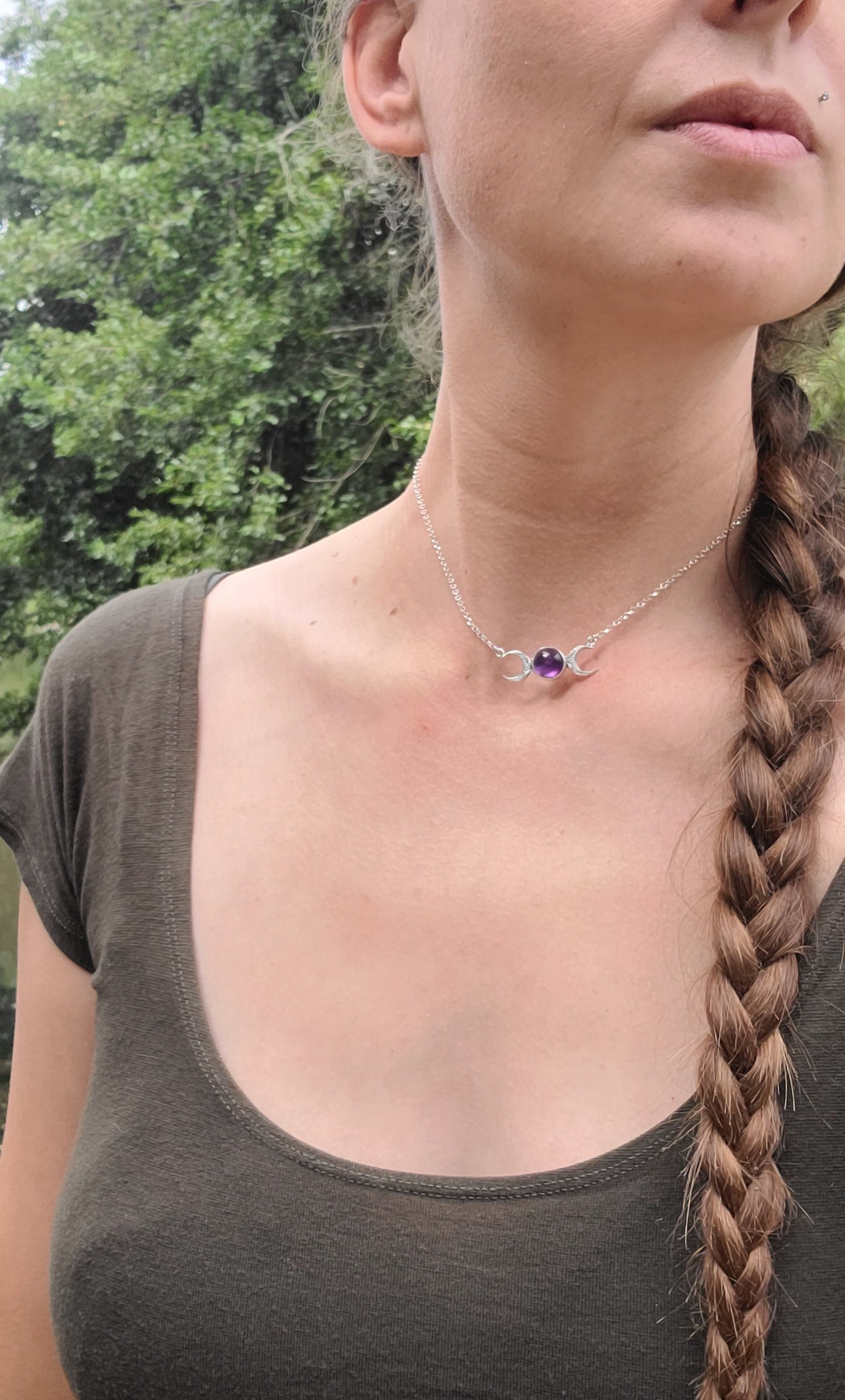 Collier Violette et son Améthyste